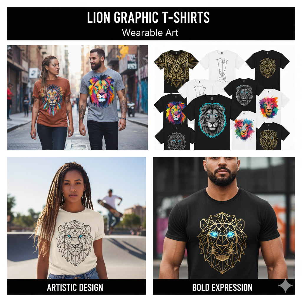 Lion Graphic T-Shirts: A Perfect Blend of Art and Fashion
